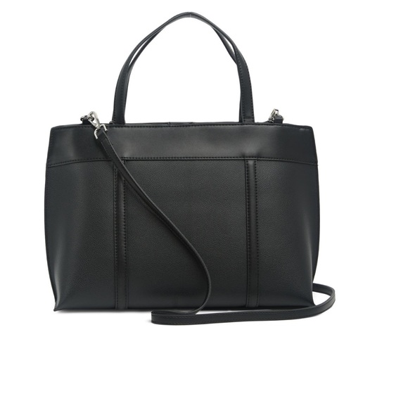 Calvin Klein Gillian Satchel Handbag In Black & Silver - New With Tag- Reemoly - Picture 12 of 13